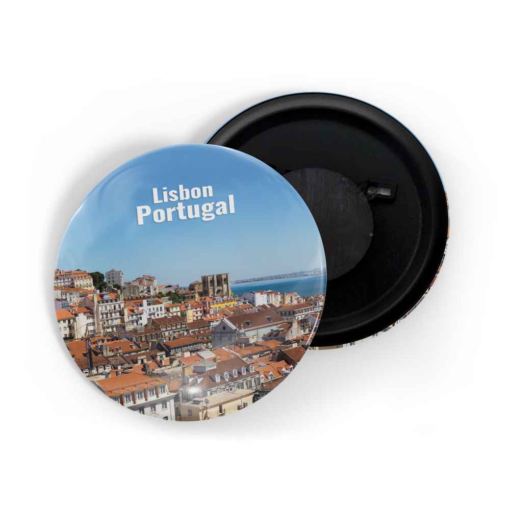 dhcrafts Fridge Magnet Multicolor Famous Tourist Place Lisbon Portugal Glossy Finish Design Pack of 1